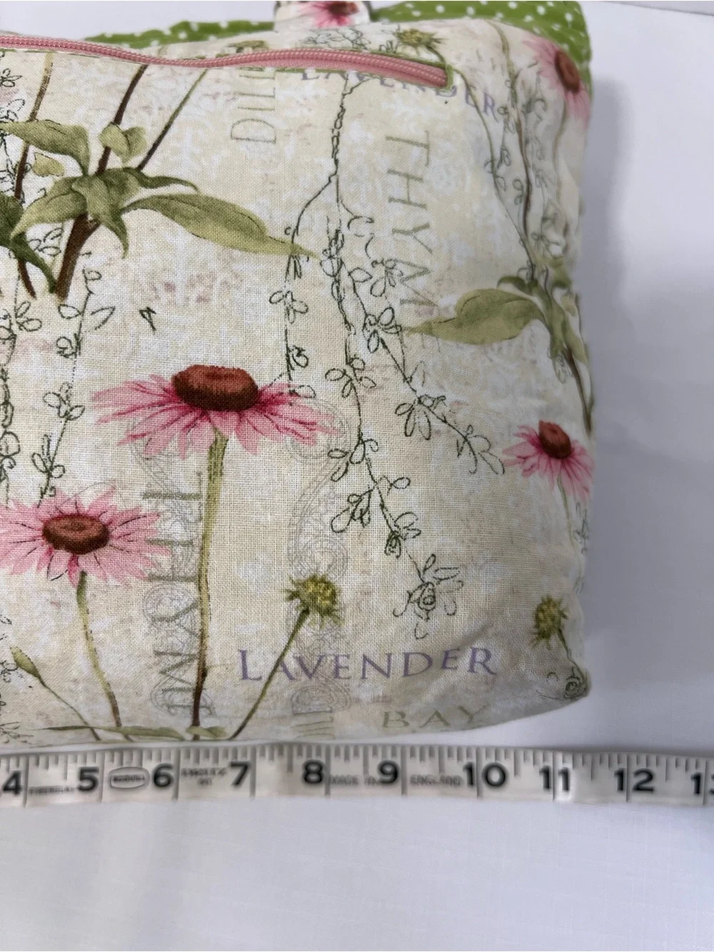 Handmade Floral Herb Garden Girl Prairie Cottagecore Bloomcore Handbag Tote Bag